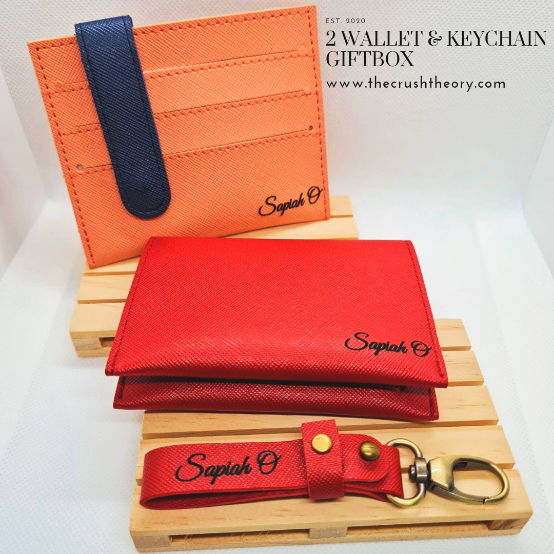 2 Wallets & Keychain Gift Box