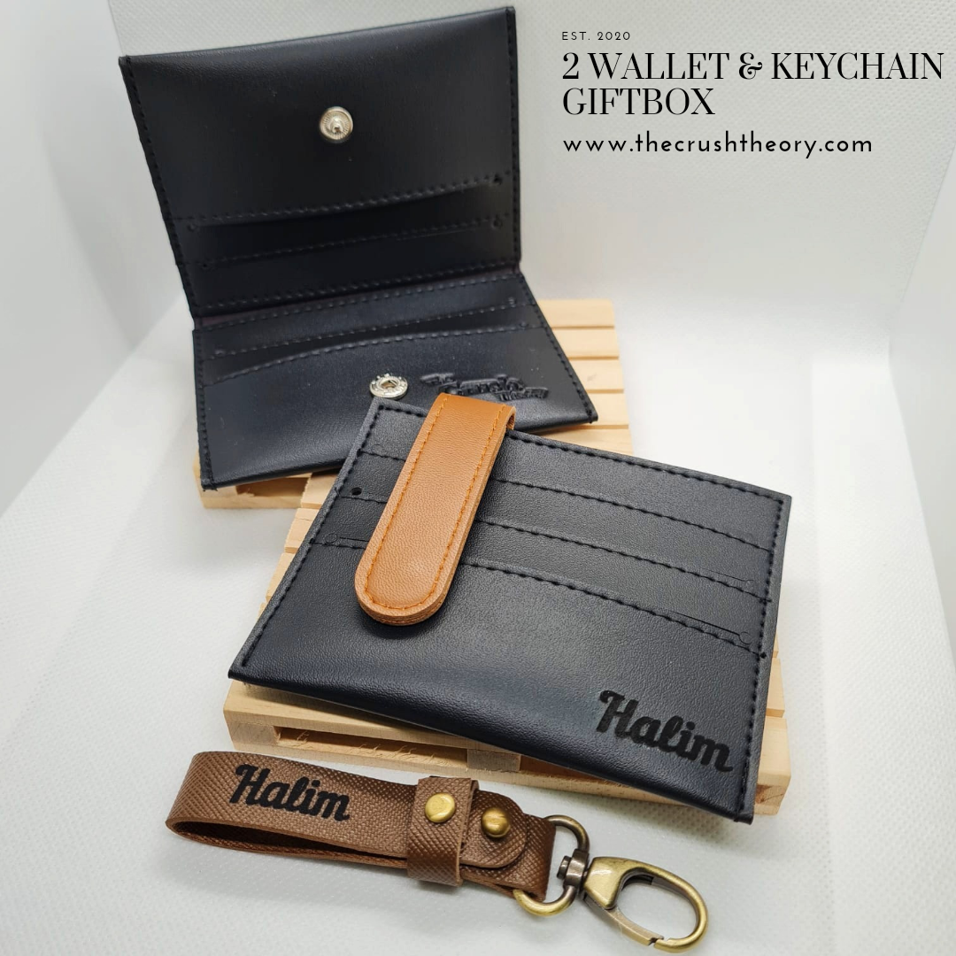 2 Wallets & Keychain Gift Box