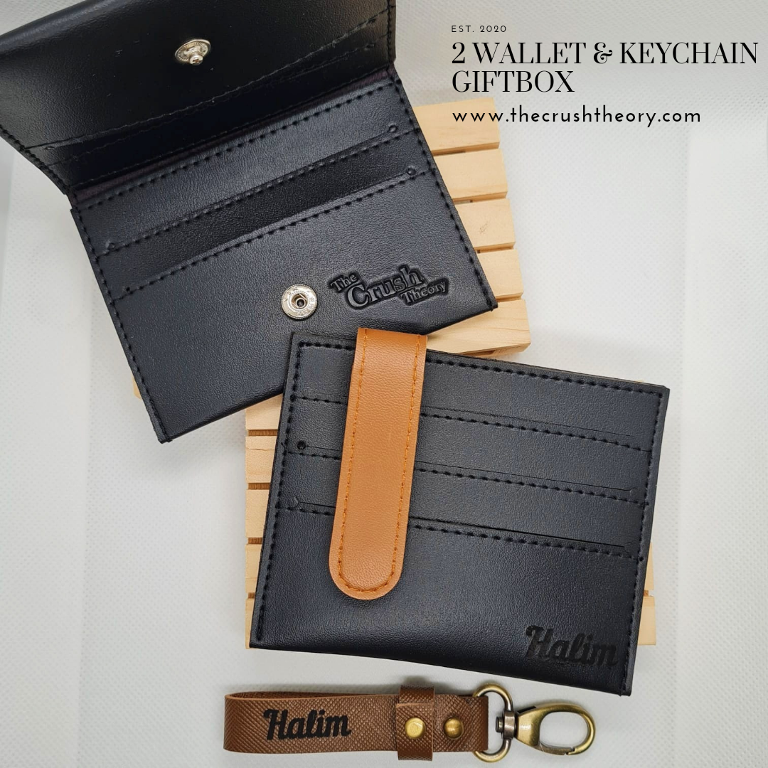 2 Wallets & Keychain Gift Box