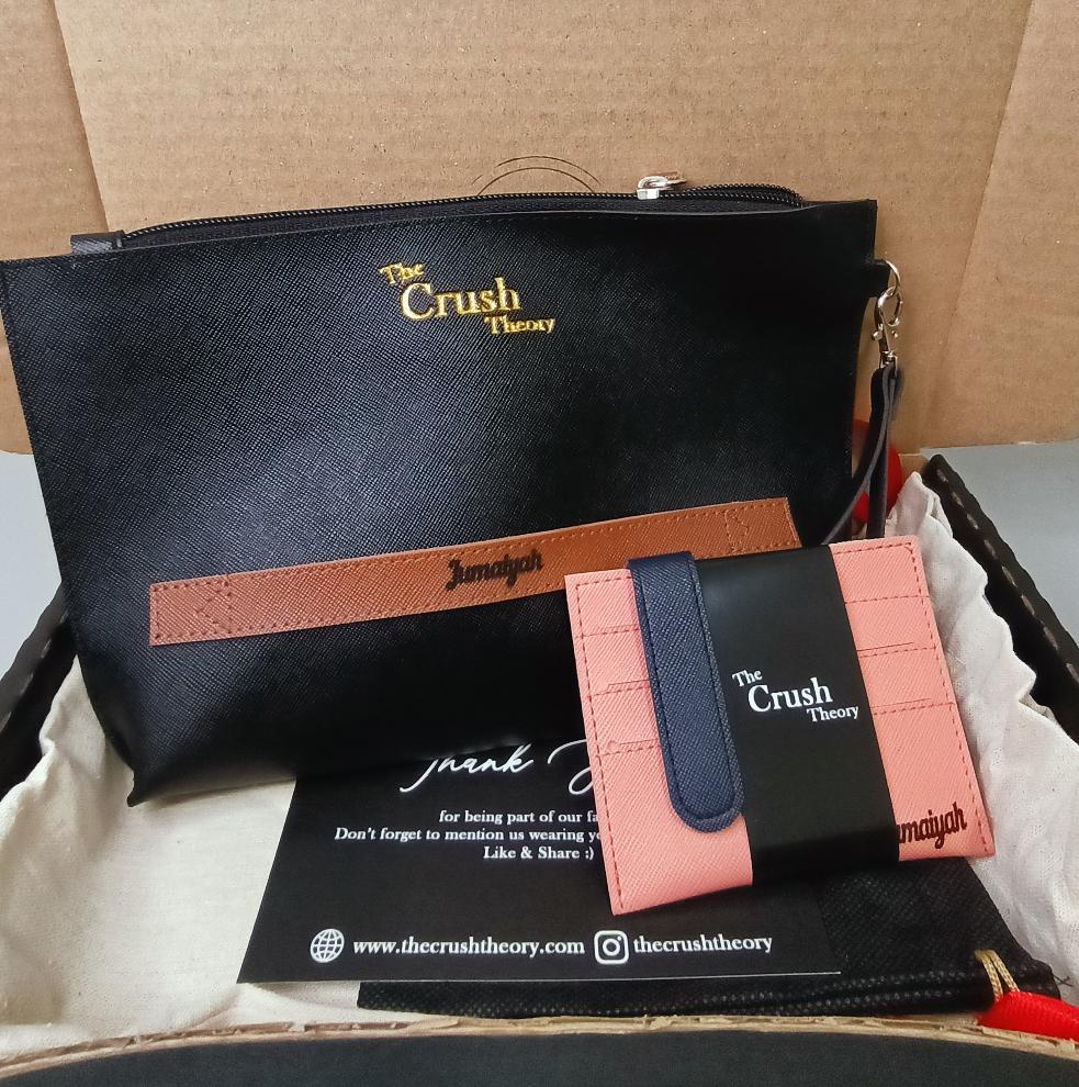 Leather bag & wallet giftbox