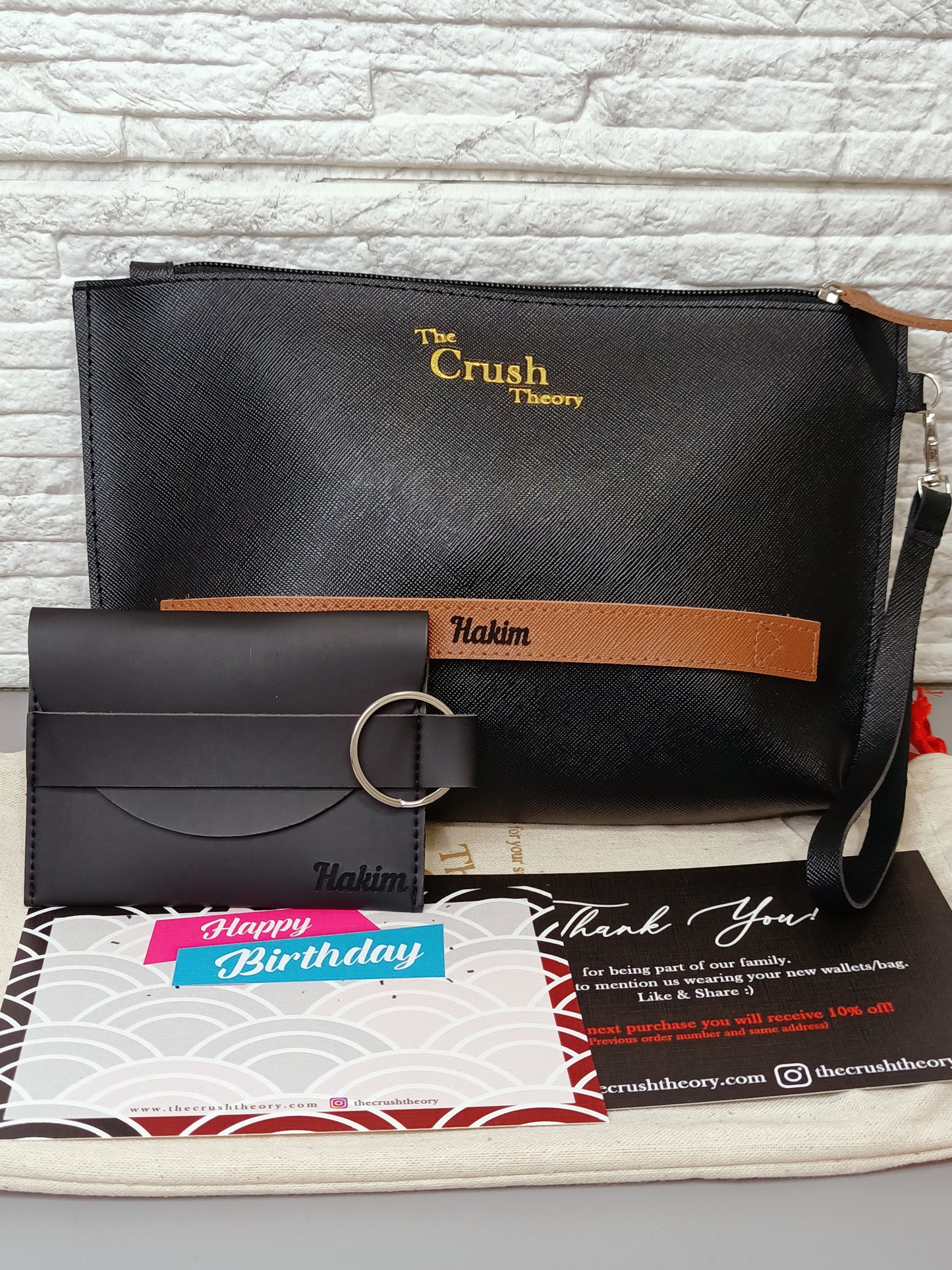 Leather bag & wallet giftbox